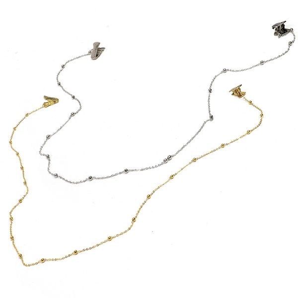 

1pc 2020 summer new fashion chic womens gold sunglasses chains reading beaded glasses chain eyewear cord lanyard necklace, Silver
