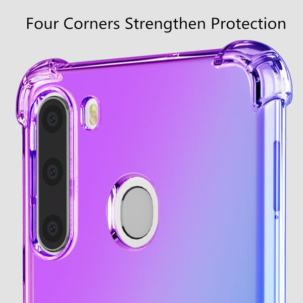 

противоударный телефон случае для samsung galaxy a8s a9s a10 a20 a30 a40 a50 a60 a70 a80 a20e случаи gradient подушка мягкая tpu крышка