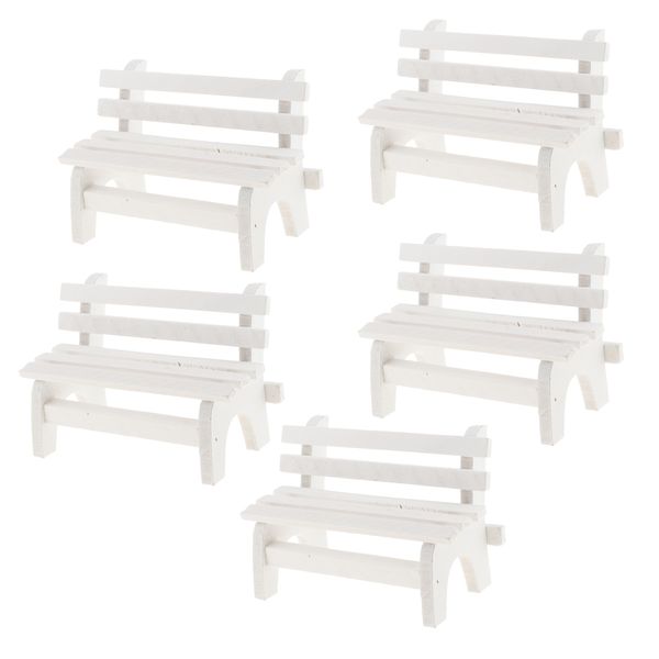 

5pcs mini wooden mini beach chair crafts home decor p props fairy garden decoration