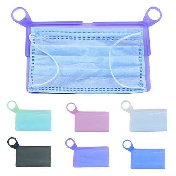 

силиконовая маска для хранения клип складные маски хранитель многоразовые маски держатель портативный менеджер организатор контейнер case kh