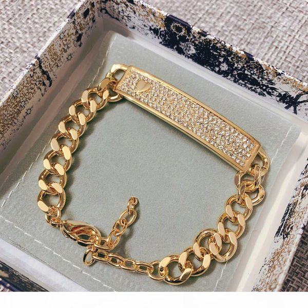 

fashion brand have stamps diamond designer bracelets for lady women party wedding lovers gift engagement luxury jewelry with box hb0418, Black