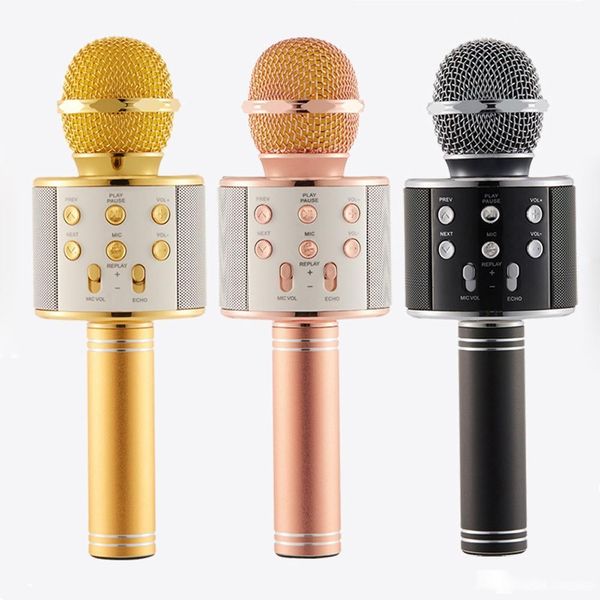 

ws-858 wireless microphone portable home karaoke handheld bluetooth player for iphone samsung tablet pc