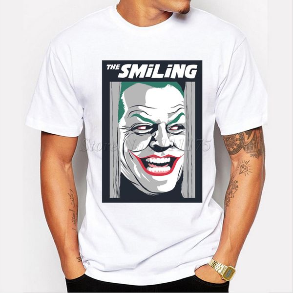 

2019 new evil smiling design fashion men's t shirt hipster cool short sleeve tees