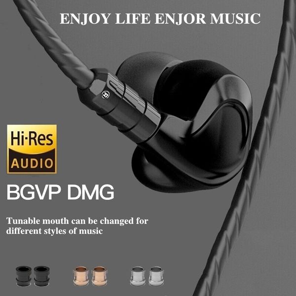 

headsets bgvp dmg 2dd 4ba hybrid driver earphone in ear monitor noise cancelling headset wired metal music mmcx detachable cable