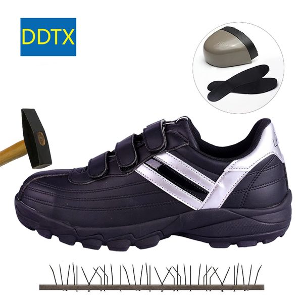 

ddtx black safety shoes steel toe light comfortable work shoes men sneakers boots casual anti-slip anti-puncture sbp