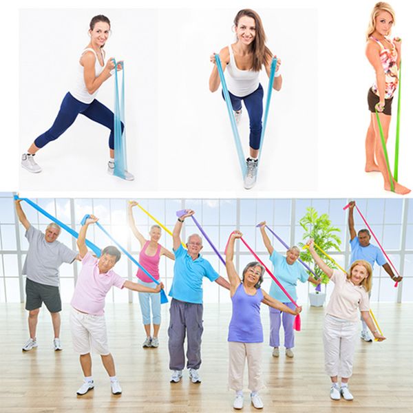 

1.5m latex resistance band yoga workout pull rope crossfit fitness resistance band training elastic exercise rope 8 color