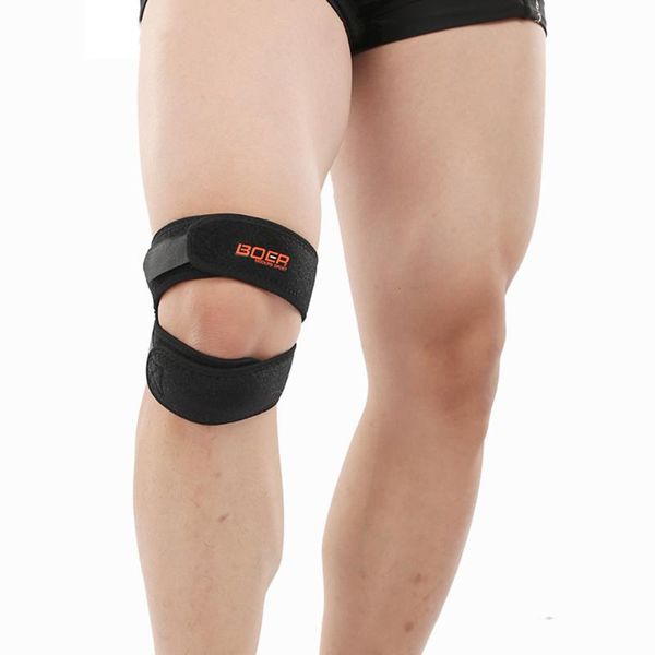 

gym running knee kneecap patella support brace strap tendon band protector easy to wear and lightweight, Black;gray