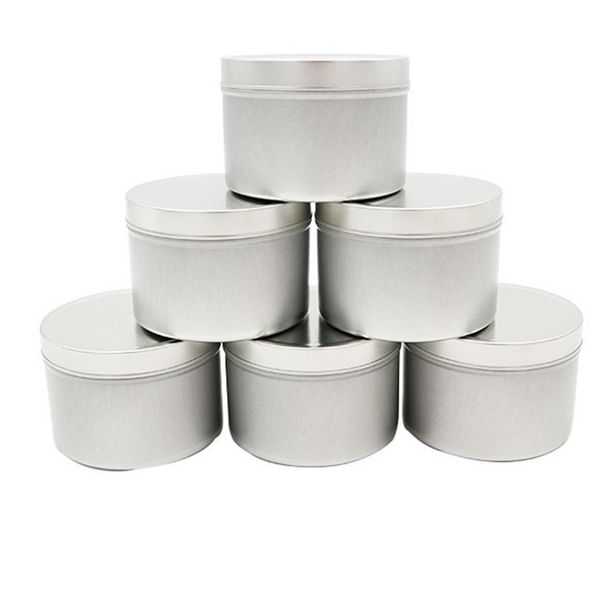 

12pcs container tinplate with lid candle tin party favor empty jar 4 oz round