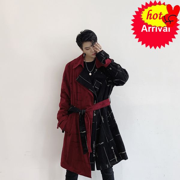 

england 2020 spring style personality mixed colors corduroy jackets for men casual loose corduroy jackets men,m, Black