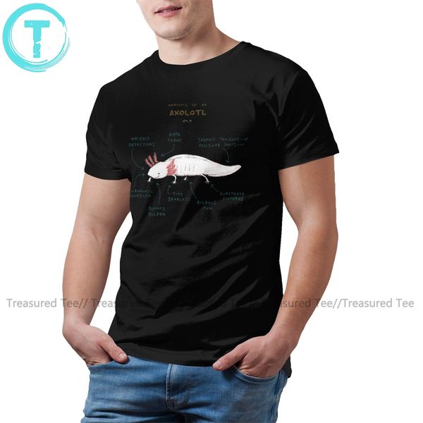 

reptile amphibian t shirt anatomy of an axolotl t-shirt men beach tee shirt xxx 100 cotton awesome tshirt