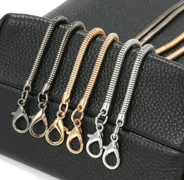 

1.5mm snake bone necklace silver snake chain silver plated jewelry pendant chain (without pendant