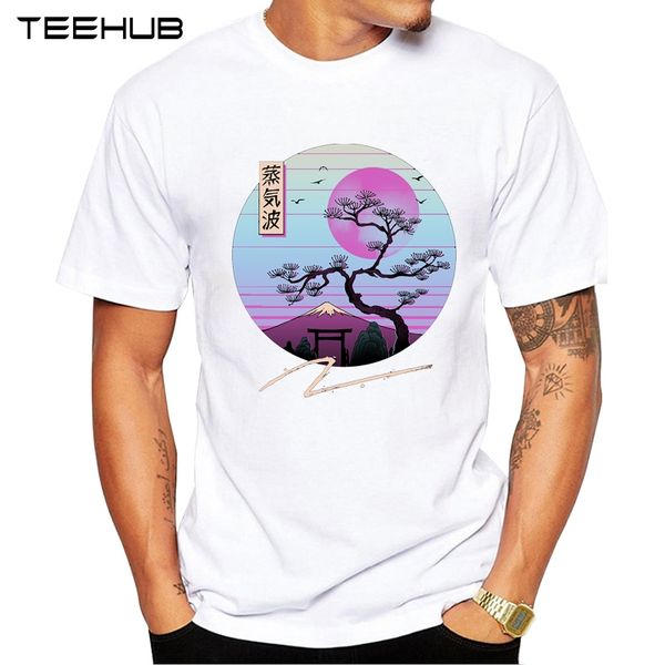 

teehub men's new fashion zen chill wave design short sleeve t-shirt cool printed hipster tee shirts