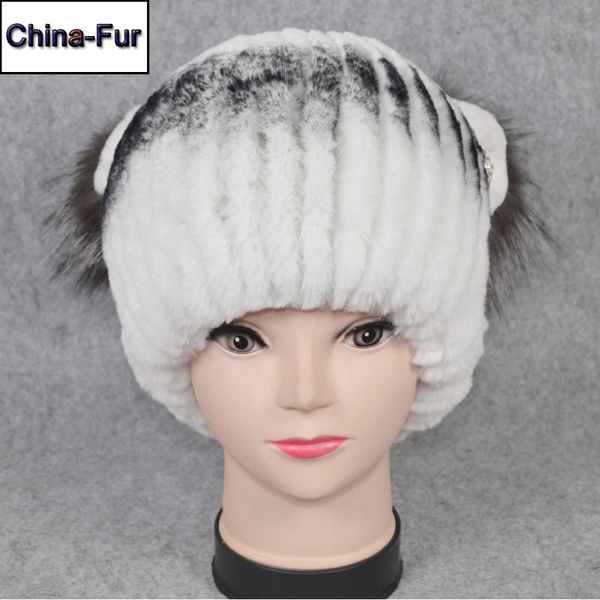 

2020 women real rex fur beanies hat real sliver fur caps girls lovely winter warm luxury genuine rex hats, Blue;gray