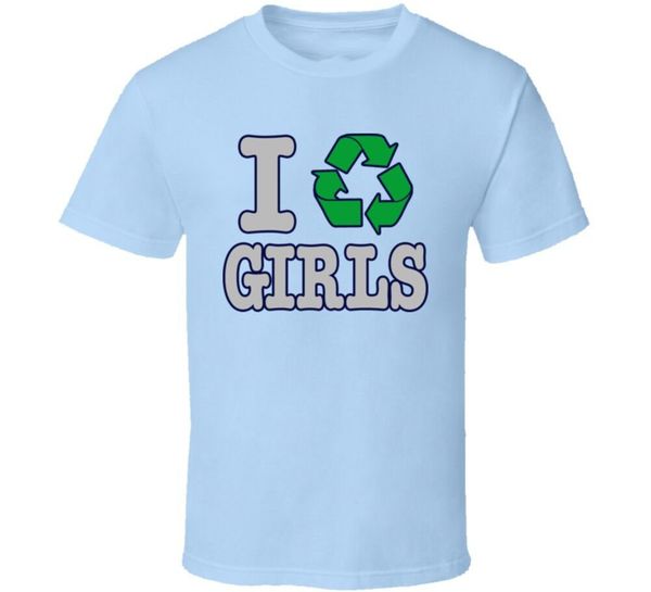 

i recycle girls green funny cool t shirt men women tee shirt casual for clothing