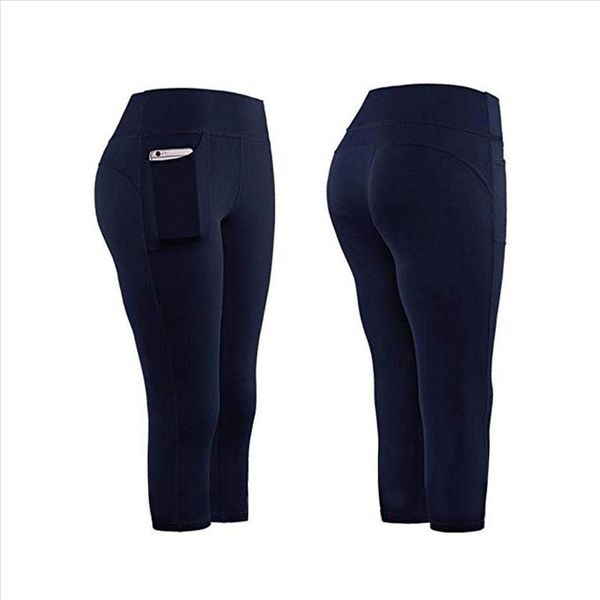 

womens leggings stretchy high waist back legging butt lift pants hip push up workout stretch capris deporte mujer j20, Black