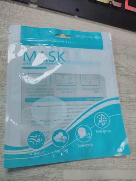 

opp bags zip lock packaging bags for disposable protective face mask bag 3layer dustproof facial cover sack prevent anti bacteria masks bag
