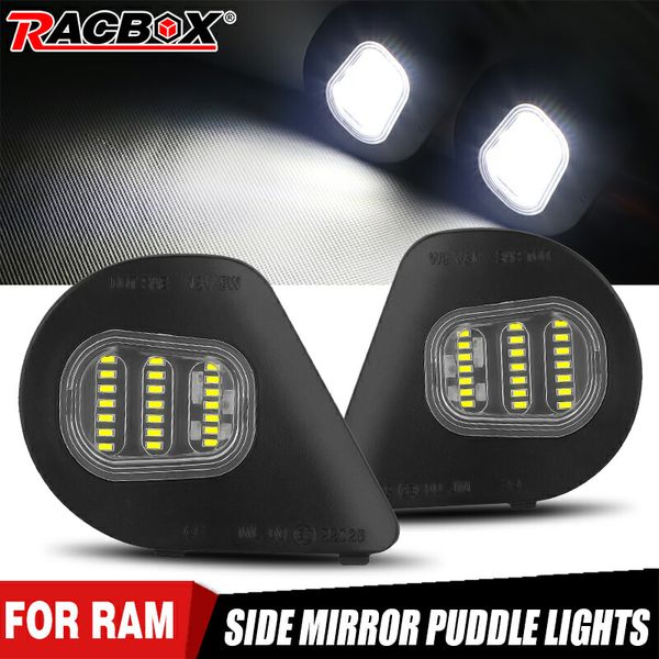 

2pcs led mirror puddle light side mirror lamp cover welcome lights for dodge 5500 4500 3500 2500 1500 2020 2010