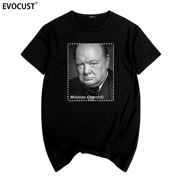 

уинстон черчилль лето печать футболки хлопок мужчины майка новые женщины tee