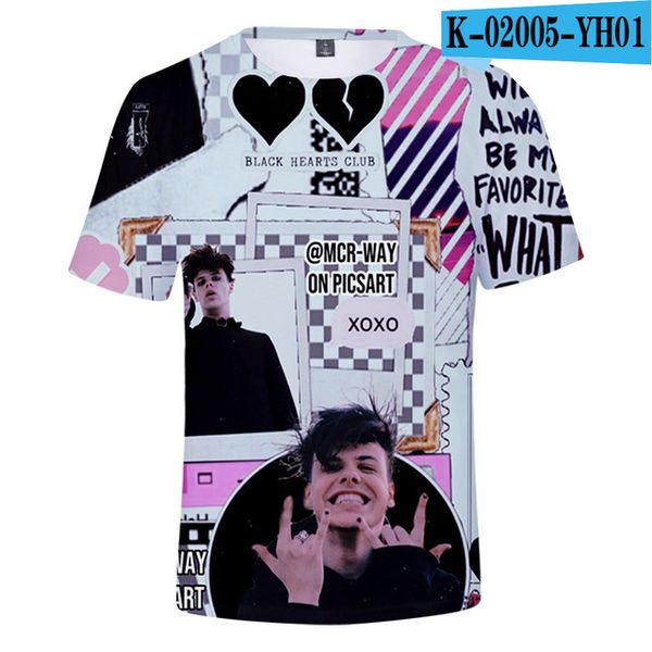 

yungblud black hearts club popular singer costume 3d print shirts aesthetic anime horror men clothing