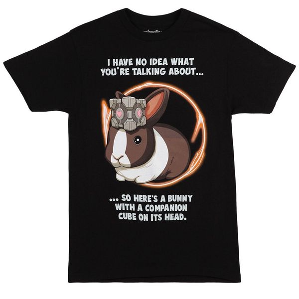 

portal bunny t-shirt (3xl-large) print t-shirt mens short t shirt men clothing low price round neck men tees