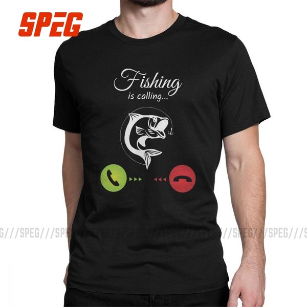 

fishing is calling t-shirt men fishing is calling short sleeve novelty tees crewneck cotton clothes design t shirt