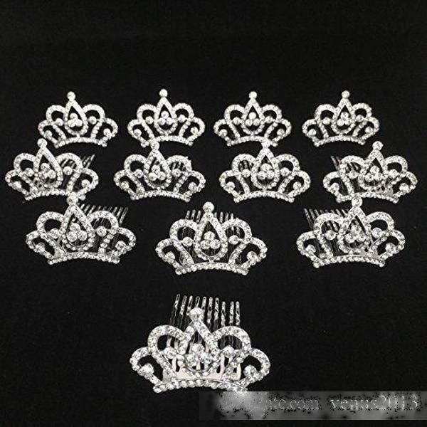 

princess crown comb tiara hair clips for princess party favor