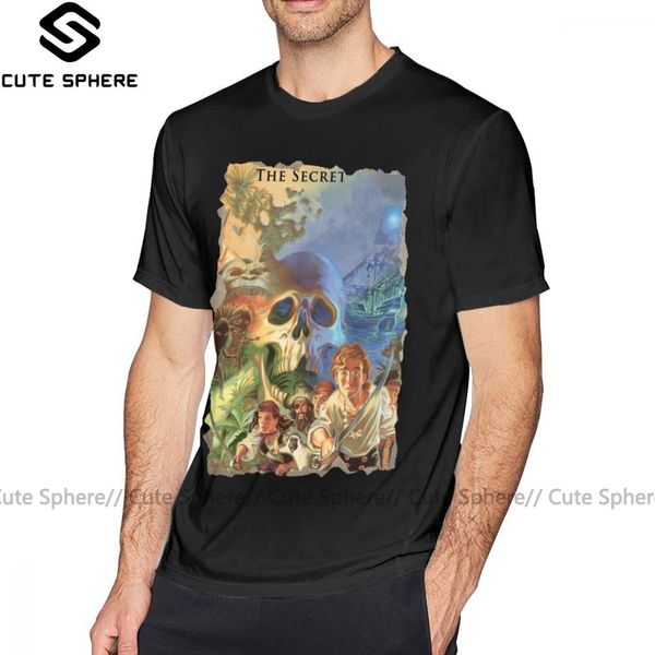 

monkey island футболка секрет monkey island t-shirt cute хлопок футболка с коротким рукавом мужской большой пляж графический футболка
