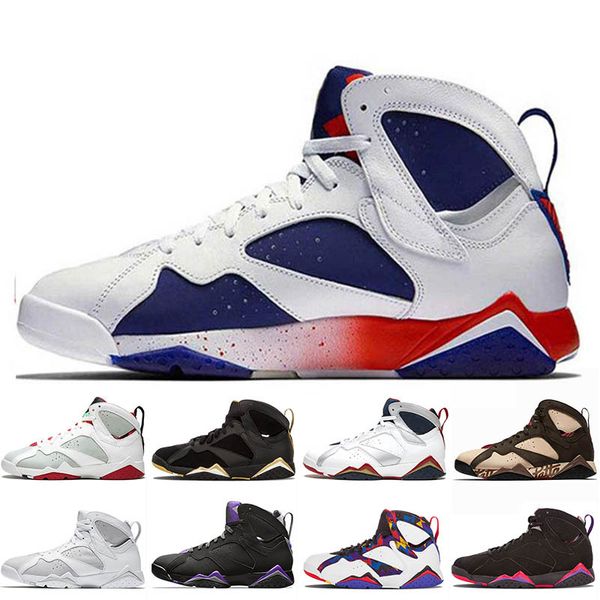 

leather jumpman 7s mens basketball shoes tinker alternate patta gmp olympic french blue pure money mens trainers sneakers