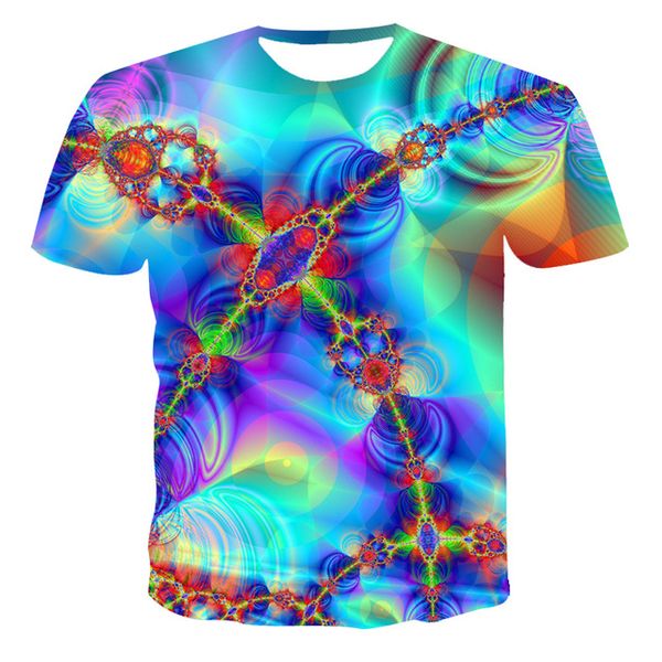 

summer men breathable colorful splicing printing 3d print shirts harajuku hippie kawaii men clothing