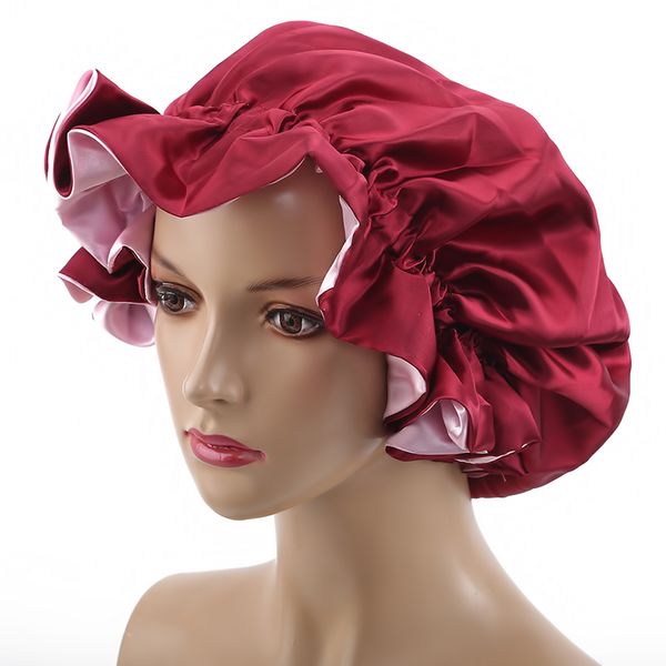 

women bonnet night sleeping hat hair care nightcap cap headwrap solid color hair wrap accessories new, Blue;gray