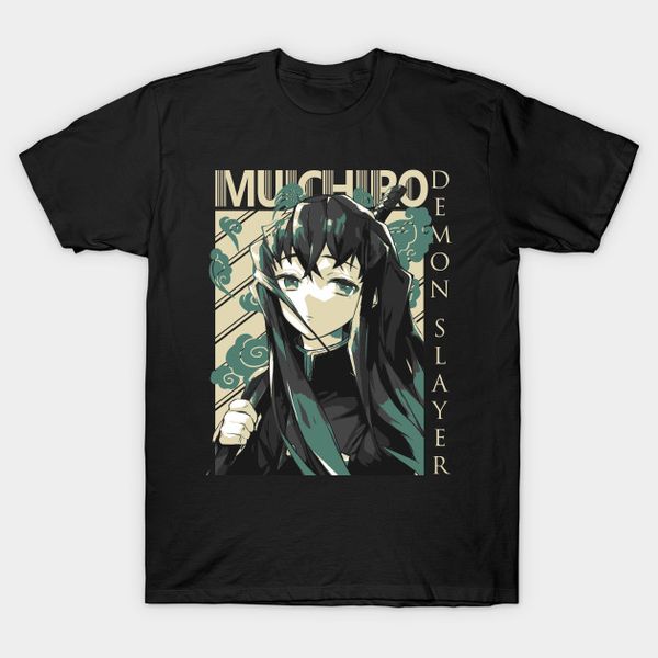 

men cotton t-shirt kimetsu no yaiba demon slayer muichiro tokito tshirt women t shirt summer tees hip hop harajuku