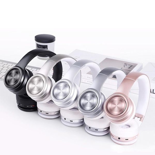 

rose gold headphones wireless bluetooth headphone built-in mic soft earmuffs noise cancelling headset stereo sound for phone