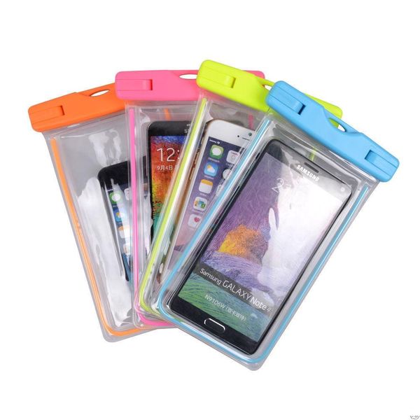 

luiminous waterproof case pouch swimming diving phone case cover for iphone 7plus 7 samsung s8pus s8 universal