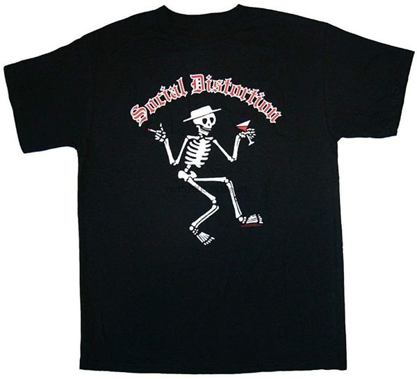 

social distortion скелл мужчина футболка мужчины женщины черного праздничного плюс размер футболочка