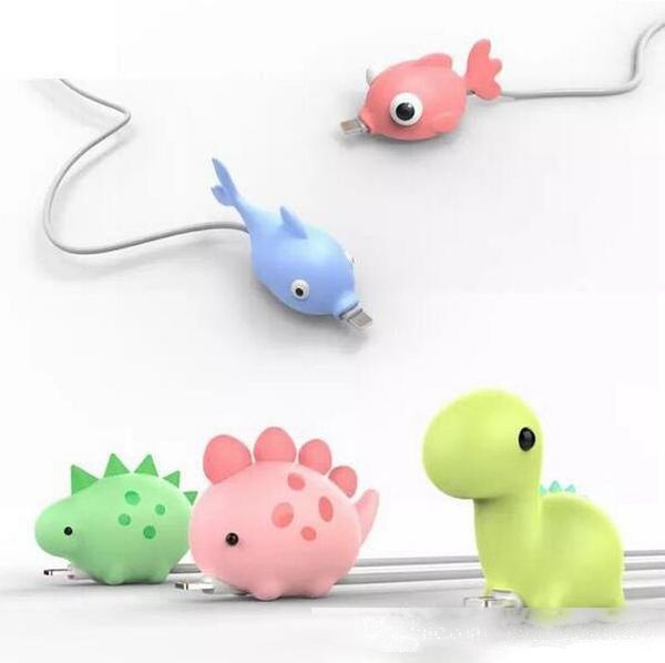 

new 12styles cable bite fish dragon animal bite cable for iphone protector accessory charger cord cable bites for samsung smartphone