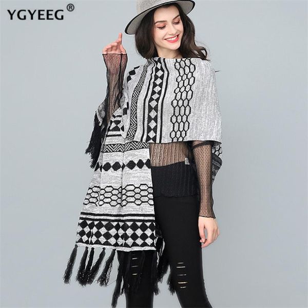 

scarves ygyeeg cashmere winter scarf for women headband tassel warm female wraps thicker bandana 2021, Blue;gray