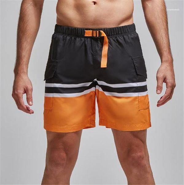 

casual colorful male trousers patchwork color mens shorts summer cargo sports beach mens shorts, White;black