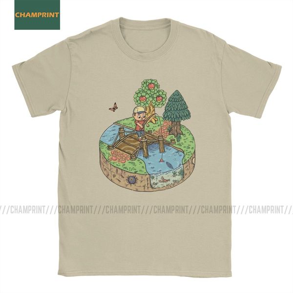 

men's t-shirts new leaf animal crossing cotton tee shirt short sleeve game acnl roost wild slider kk t shirt round collar
