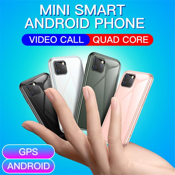 Desbloqueado Telemóveis SOYES XS11 Mini inteligentes Android Com jogo Mercado de vidro Magro 3D Corpo HD Camera Dual Sim Quad Core Google Smartphone bonito