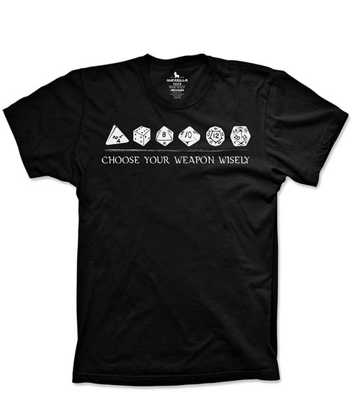 

2019 fashion choose your weapon dice shirt funny t-shirts shirt tee shirt