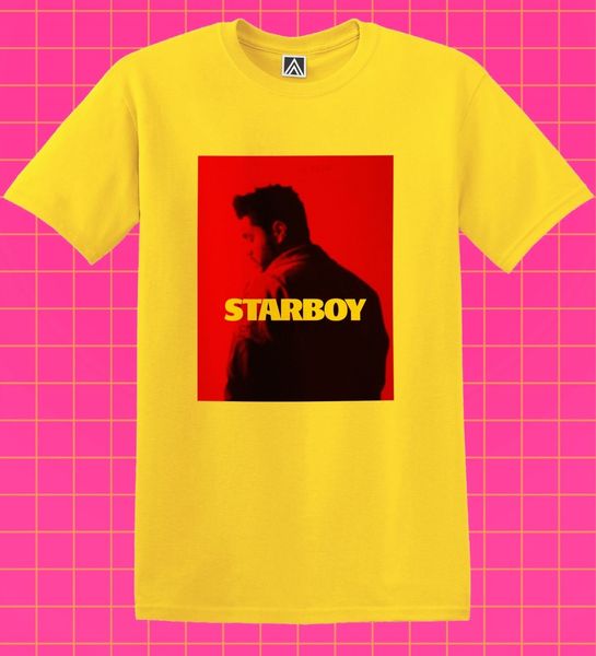 

starboy t-shirt weeknd xo daft music tee punk poster ocean party monster print round neck man