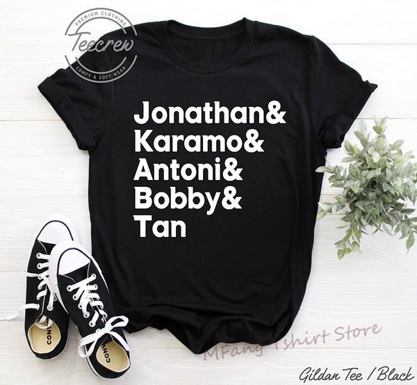 

jonathan karamo antoni bobby tan shirt queer eye t-shirt queer eye show t-shirt women men shirts