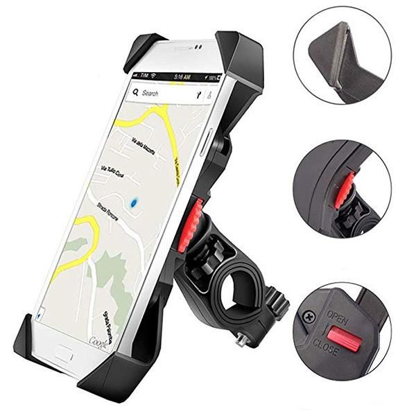 

bicycle phoneÂ holder bike phone holder mount anti shake and stable cradle clamp for iphone x xs xr max gps 3.5-6.5inch cellphone