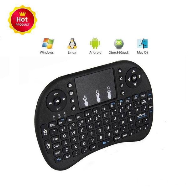 

2.4g wireless mini keyboard rii i8 fly air mouse multi-media remote control touchpad handheld for tv box android mini pc
