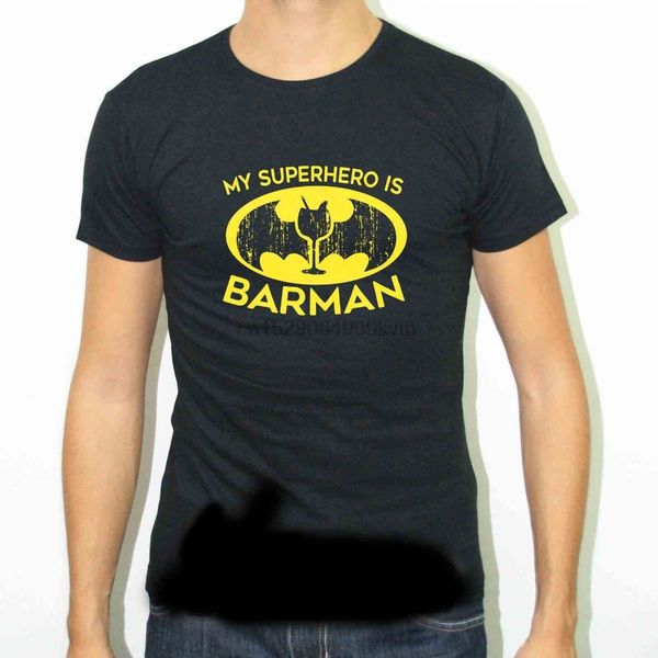 

new t shirts funny tee t shirt slim fit shirt bartender superhero parody cocktail bar pub dj ironic tsm t-shirt