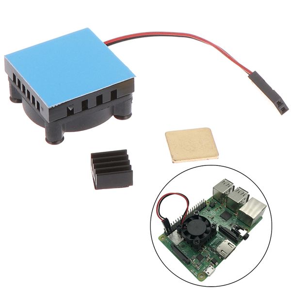 

fans & coolings universal fan cooler module square cooling with heatsink kit copper aluminum pad for raspberry pi 4 /3/2