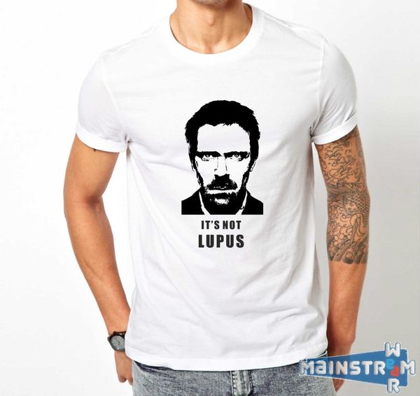 

t-shirt maglietta dottor dr. house it's not lupus disegno unico hugh laurie 2019 summer o neck men brand clothing cotton t shirt