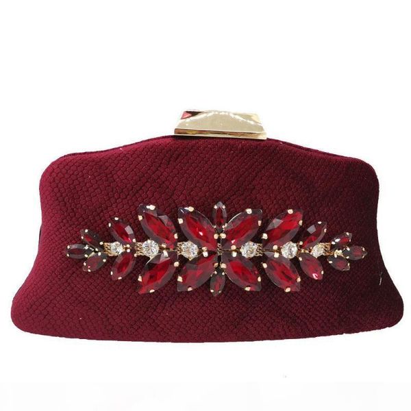 

designer-johnature new banquet velour evening bags fashion women clutch bag solid color with diamond party lady luxury bag shoulder
