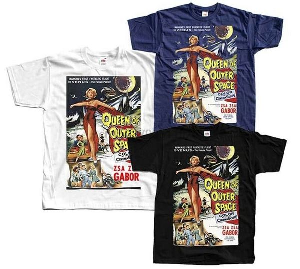 

queen of outer space e bernds poster t shirt black white navy all sizes s 5xl