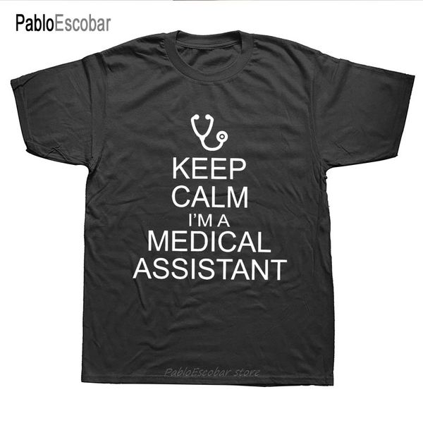 

medical assistant t shirt men short sleeve keep calm im a medical assistant doctor t-shirt mans tshirt shubuzhi